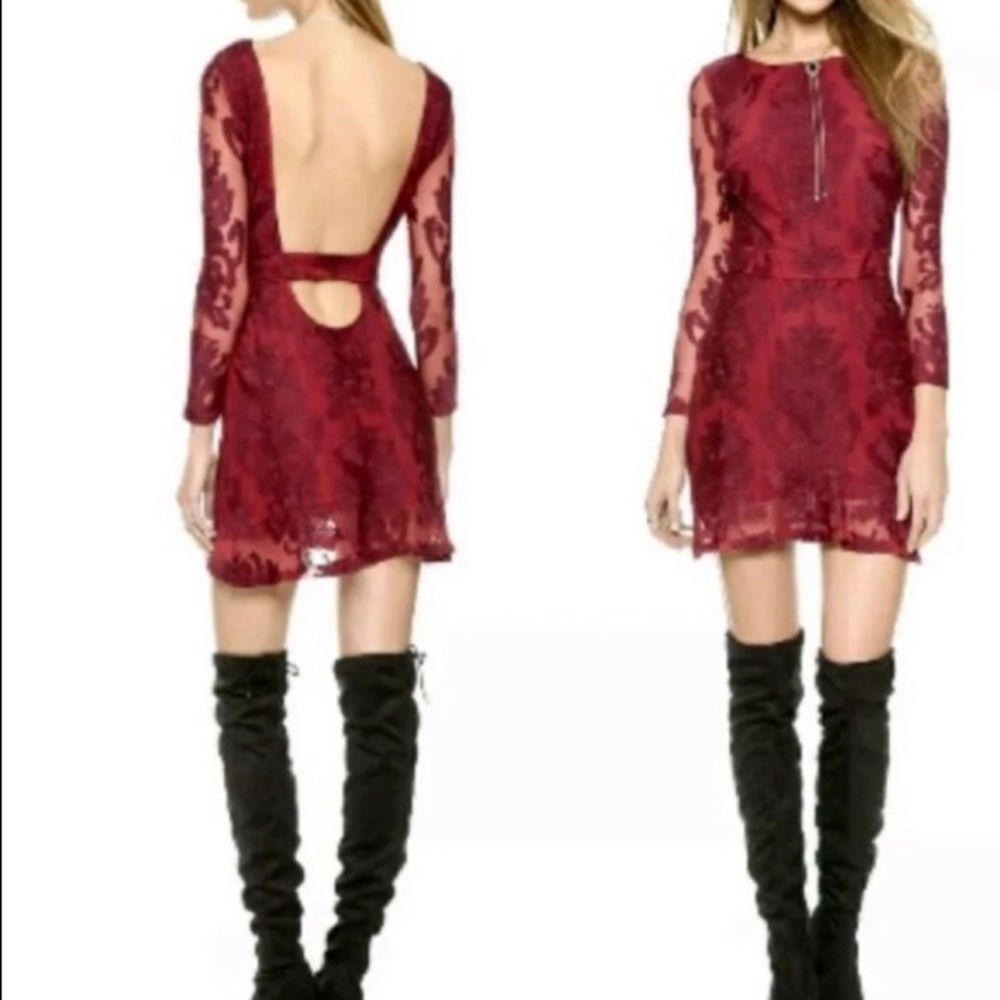 NWT- FL&L Crimson San Marcos Long Sleeve Dress